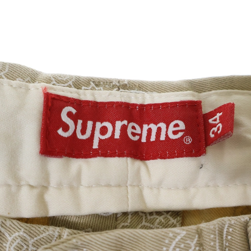 SUPREME(シュプリーム) 20SS Paisley Grid Chino Pant ペイズリーグリッドチノパンツ ワークパンツ ベージュ