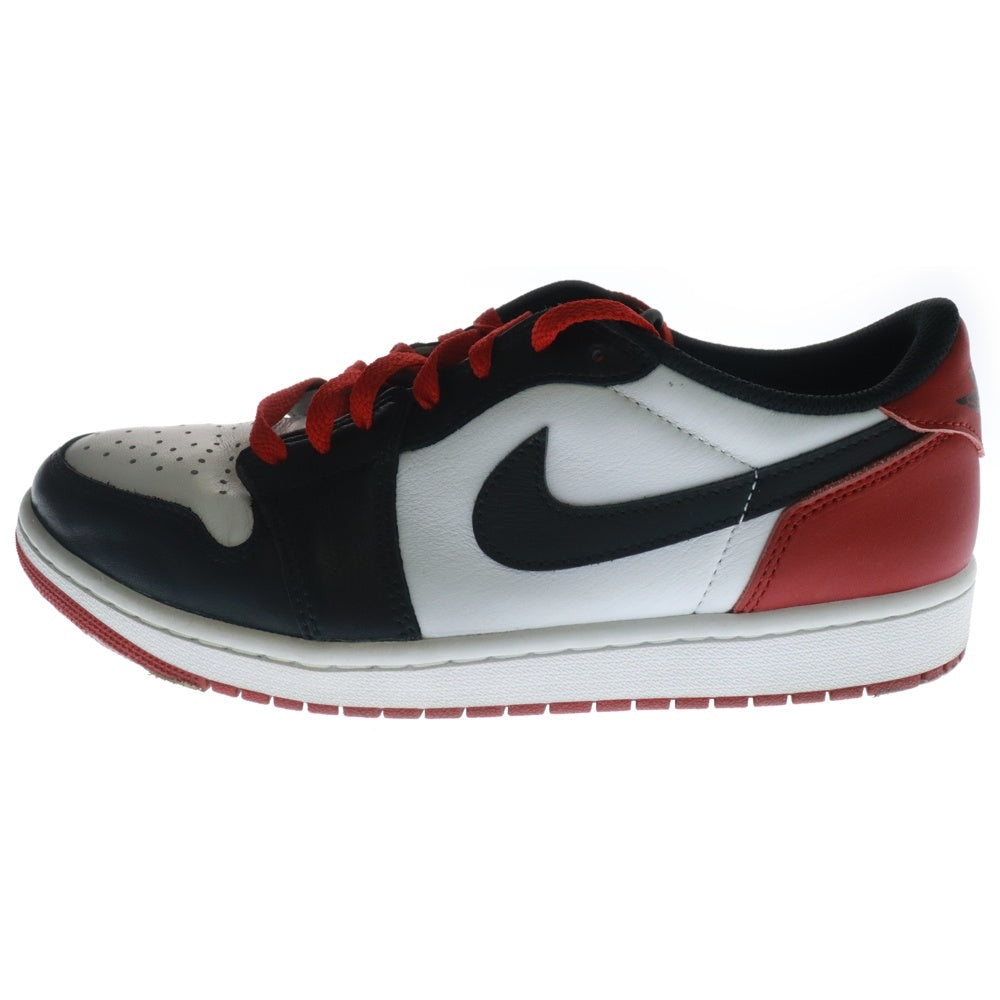 NIKE(ナイキ) AIR JORDAN 1 RETRO LOW OG BLACK TOEエアジョーダン1 レトロローOG ブラックトゥ ローカットスニーカー US10/28cm ブラック/ホワイト/レッド CZ0790-106