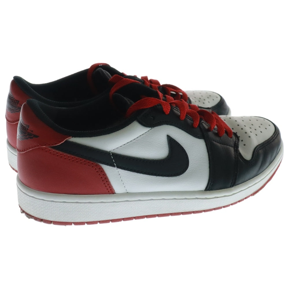 NIKE(ナイキ) AIR JORDAN 1 RETRO LOW OG BLACK TOEエアジョーダン1 レトロローOG ブラックトゥ ローカットスニーカー US10/28cm ブラック/ホワイト/レッド CZ0790-106