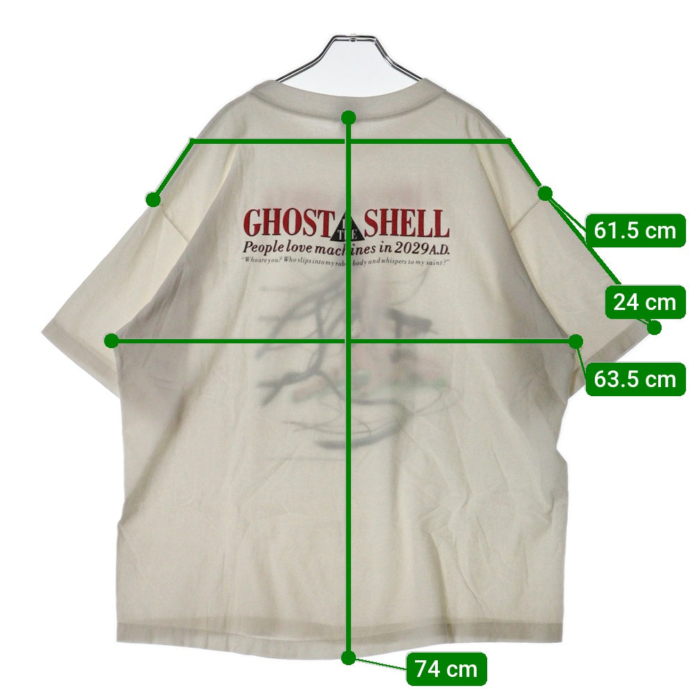 SAINT MICHAEL(セントマイケル) 24AW GITS GS_SS TEE 攻殻機動隊 ゴーストイン ザシェルプリント半袖Tシャツ ホワイト SM-YS1-0000-C32