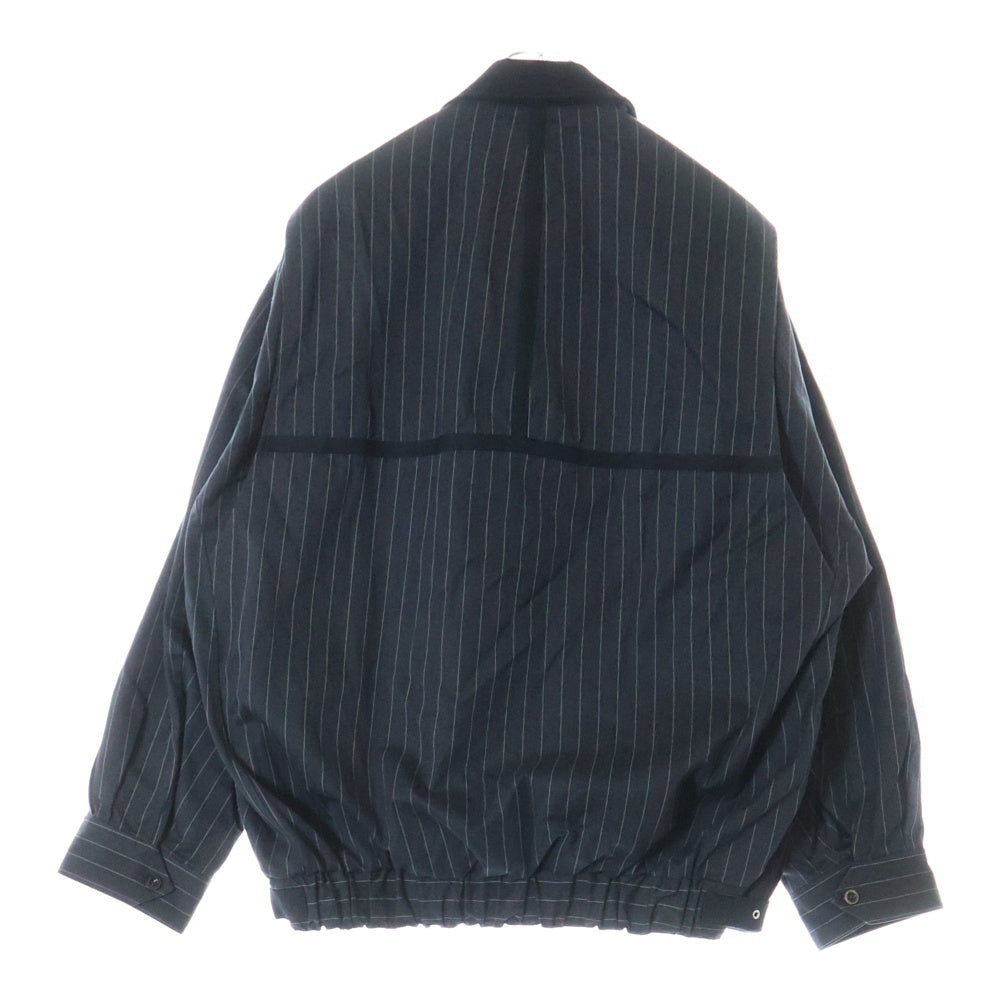 Sacai(サカイ) 23SS Chalk Stripe Blouson 23-03042M チョークストライプブルゾン ジップアップジャケット ブラック