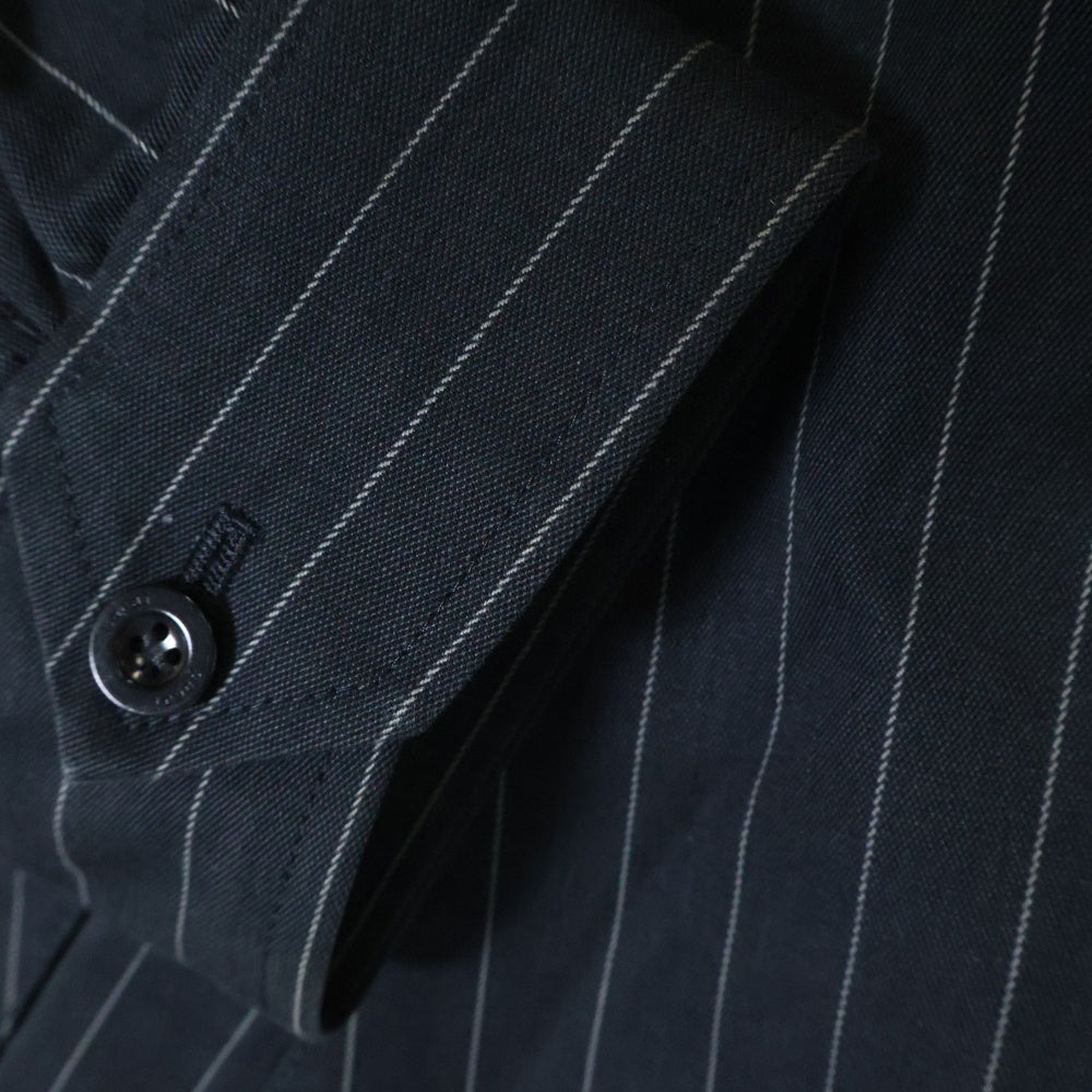 Sacai(サカイ) 23SS Chalk Stripe Blouson 23-03042M チョークストライプブルゾン ジップアップジャケット ブラック