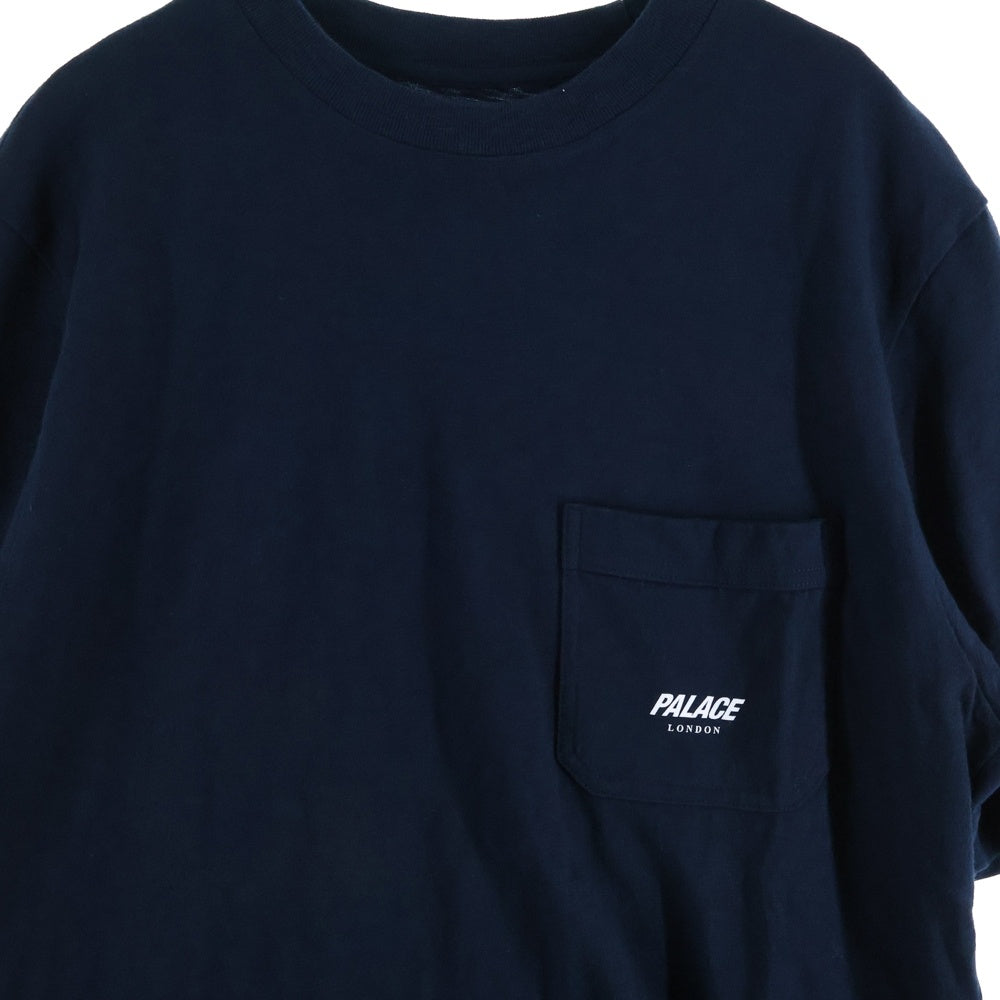 Palace Skateboards(パレススケートボーズ) 胸ポケット フロント ロゴプリント 半袖Tシャツカットソー ネイビー