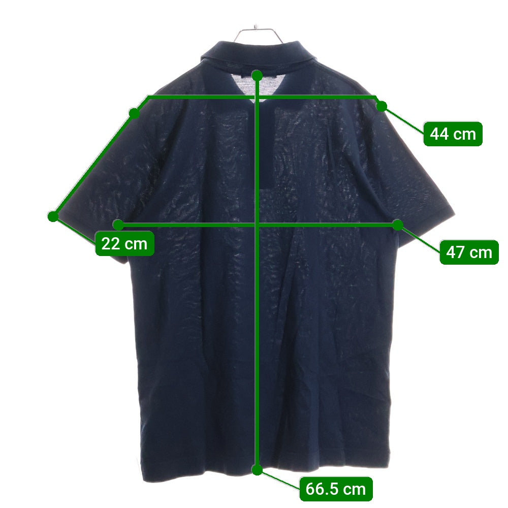 A BATHING APE(アベイシングエイプ) フロント ロゴ刺繍 ポロシャツ 半袖Tシャツ カットソー ネイビー