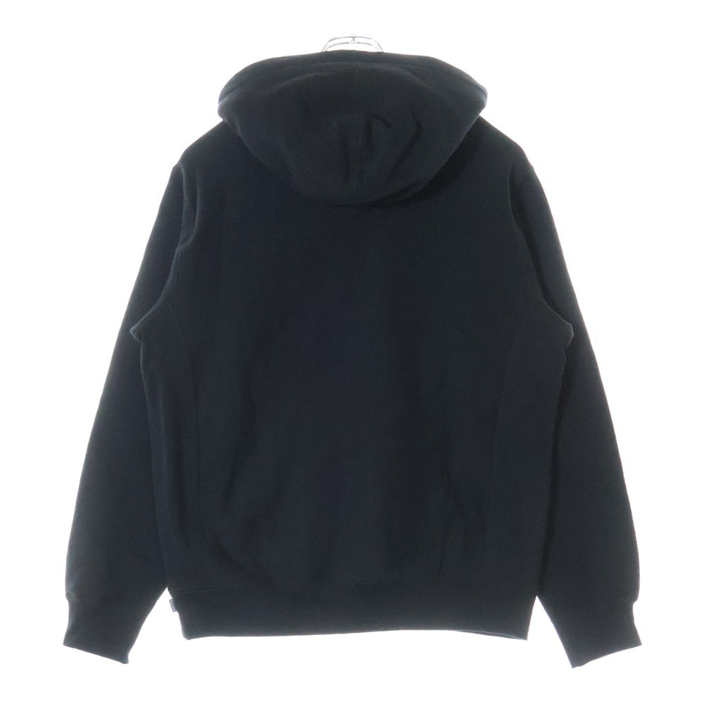 SUPREME(シュプリーム) 18SS Cord Colledgiate Logo Hooded コード カレッジ ロゴ刺繍 プルオーバーパーカー ブラック