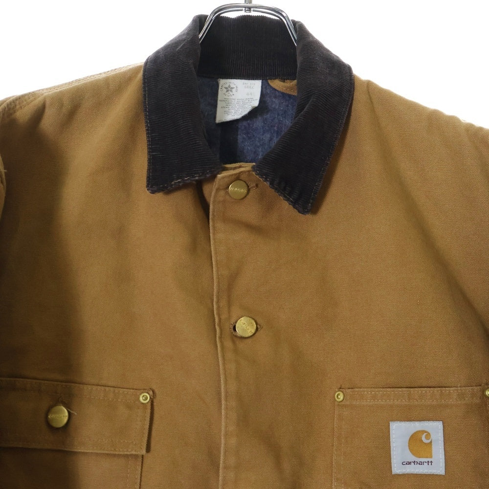 CARHARTT(カーハート) 80s チョコアート 裏地 ブランケット生地 カバーオール ブラウン