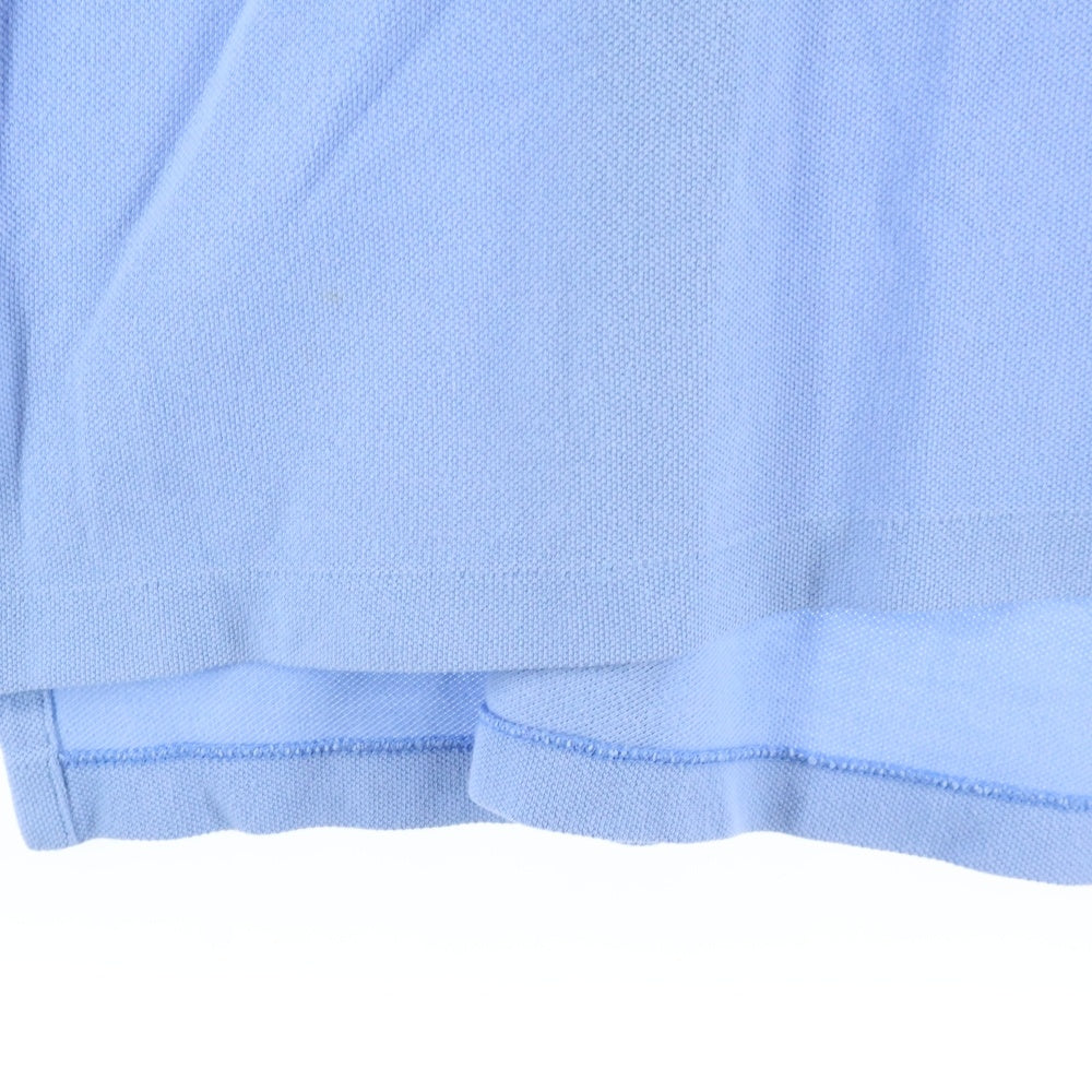 POLO RALPH LAUREN(ポロラルフローレン) ロゴ刺繍 コットン 半袖ポロシャツ ライトブルー