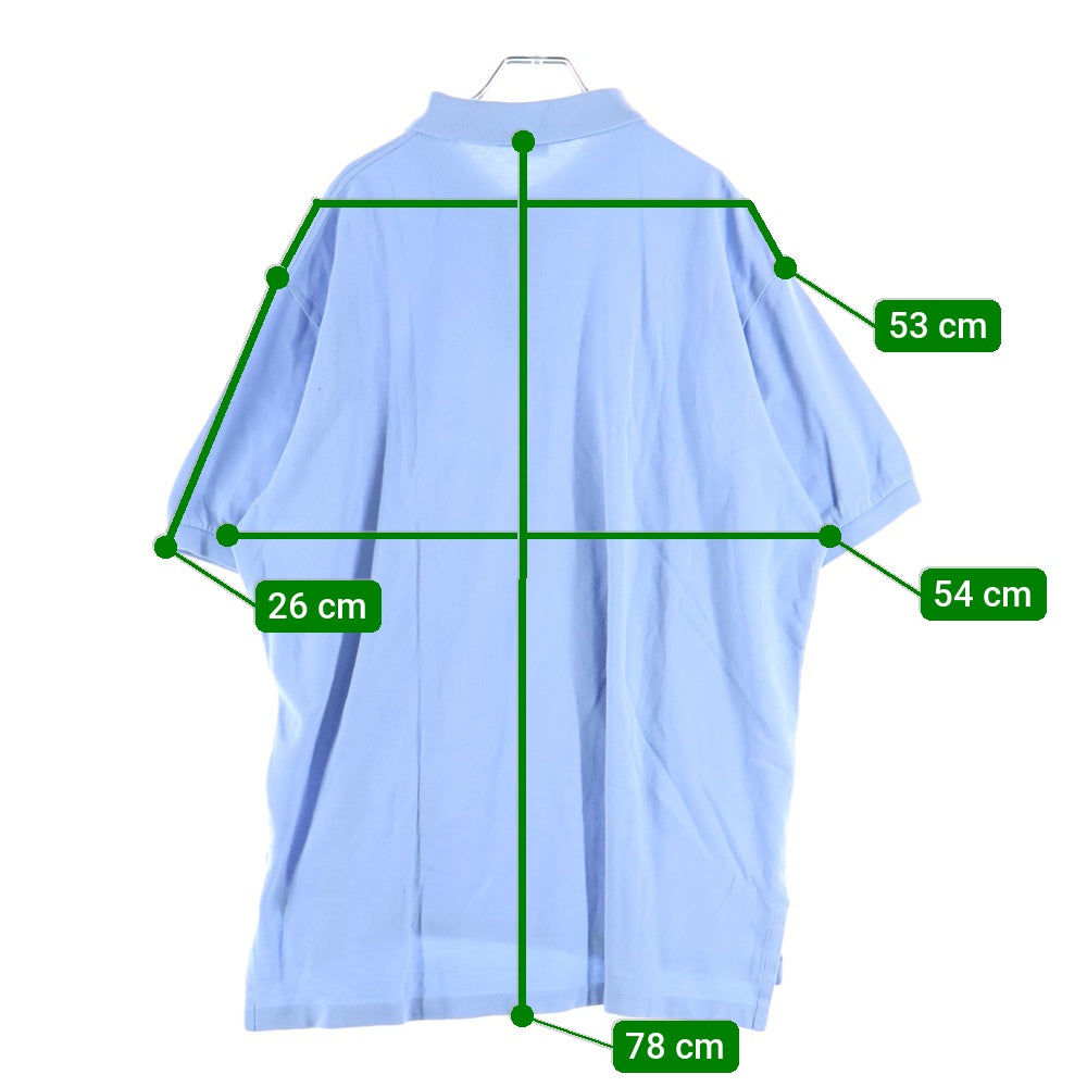 POLO RALPH LAUREN(ポロラルフローレン) ロゴ刺繍 コットン 半袖ポロシャツ ライトブルー