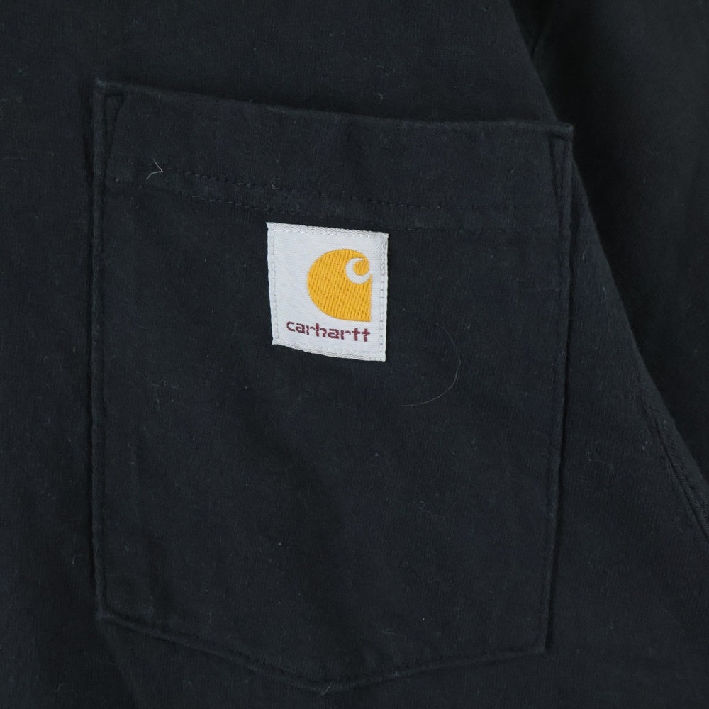 CARHARTT(カーハート) LOOSE FIT HEAVYWEIGHT SHORT-SLEEVE POCKET T-SHIRT ロゴパッチ クルーネック 半袖Tシャツ ブラック K87-BLK