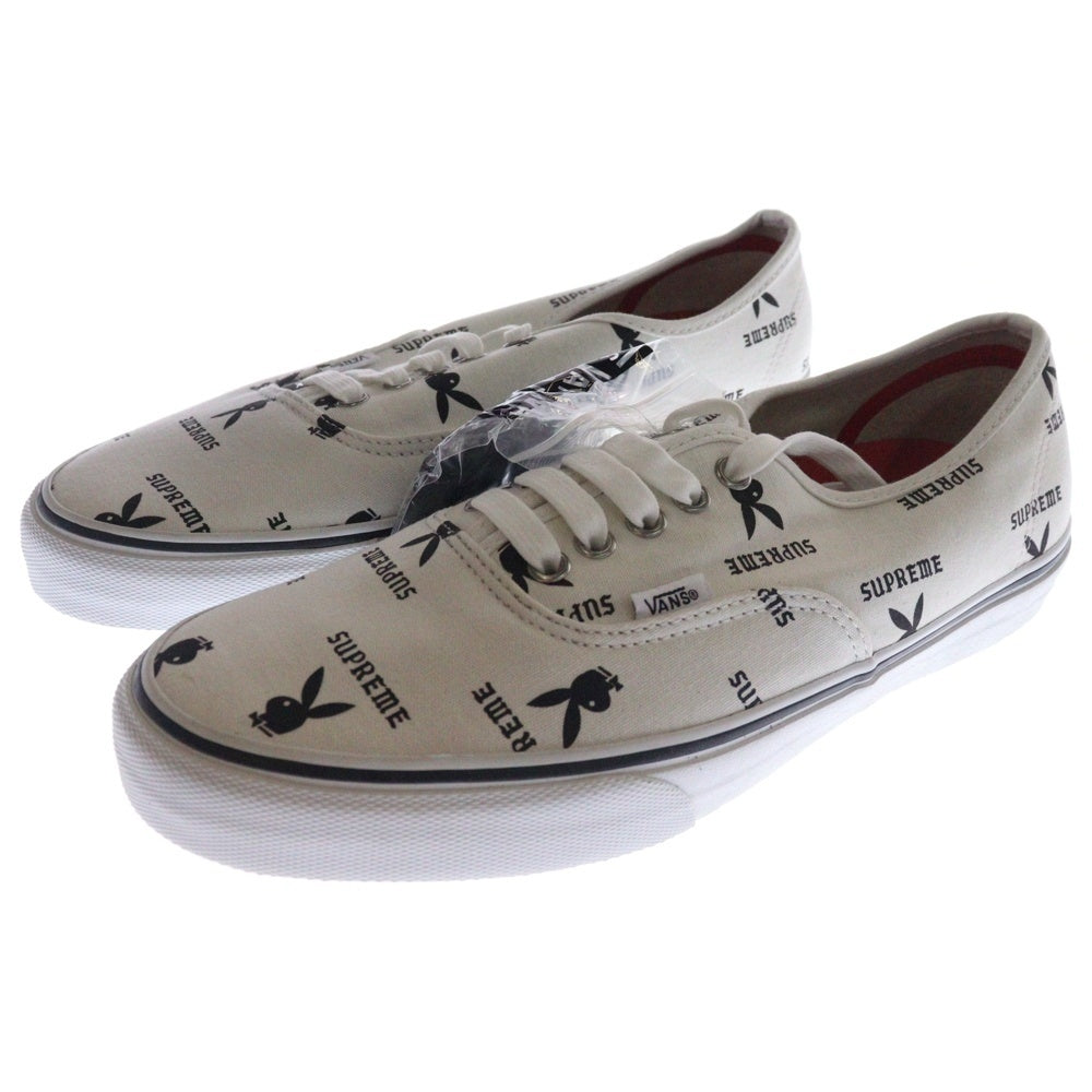 VANS(ヴァンズ) 14SS × SUPREME × PLAYBOY Authentic PRO シュプリーム プレイボーイ オーセンティック プロローカットスニーカー ホワイト US9.5/27.5cm VN-0Q0DD7O