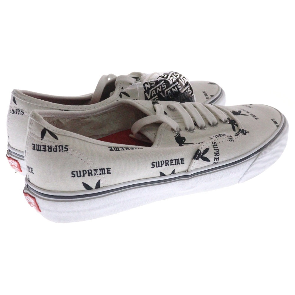 VANS(ヴァンズ) 14SS × SUPREME × PLAYBOY Authentic PRO シュプリーム プレイボーイ オーセンティック プロローカットスニーカー ホワイト US9.5/27.5cm VN-0Q0DD7O