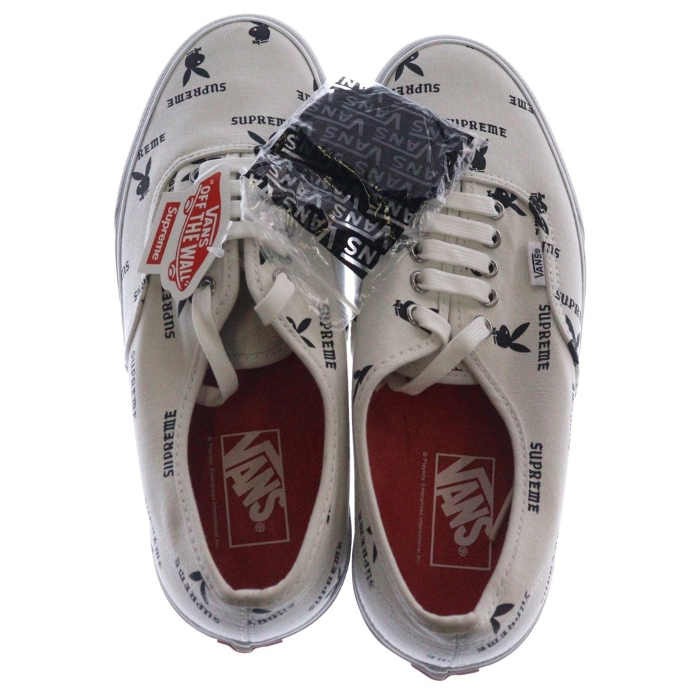 VANS(ヴァンズ) 14SS × SUPREME × PLAYBOY Authentic PRO シュプリーム プレイボーイ オーセンティック プロローカットスニーカー ホワイト US9.5/27.5cm VN-0Q0DD7O