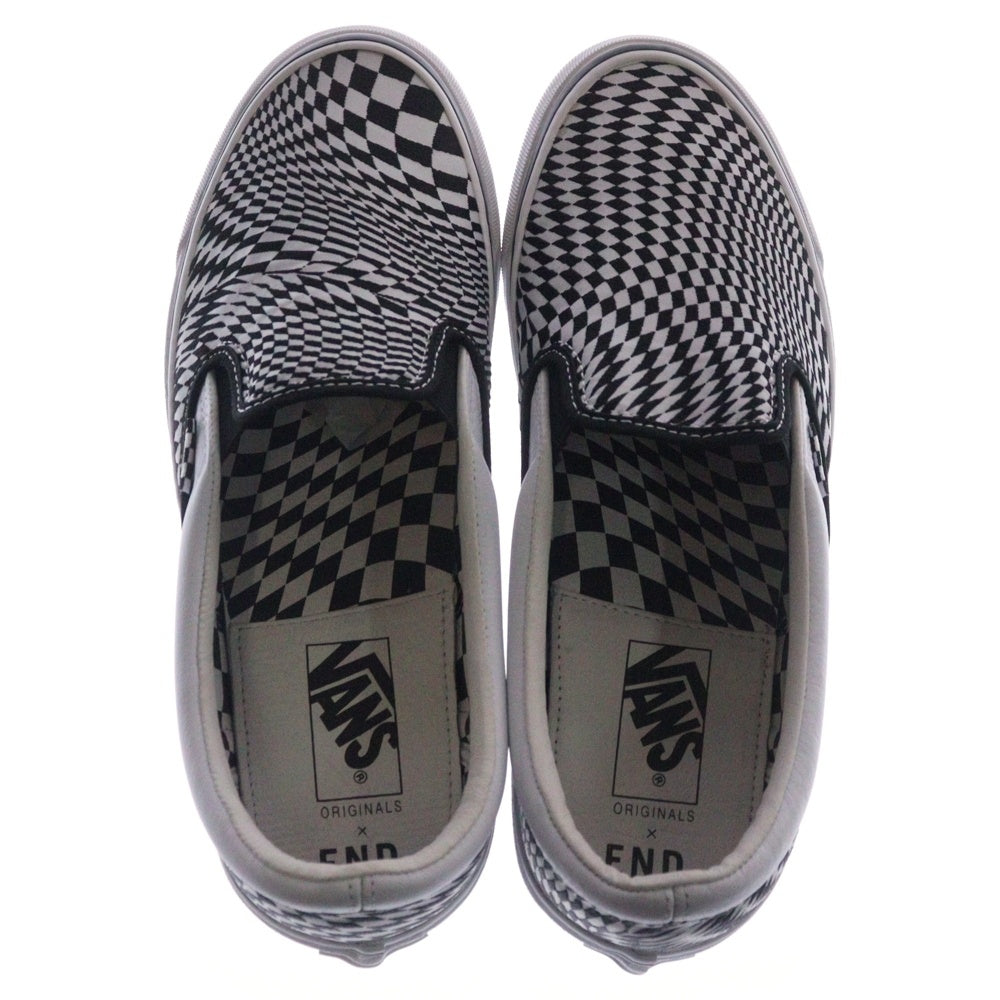 VANS(ヴァンズ) × END CLOTH VAULT OG CLASSIC SLIP-ON LX VERTIGO CHECKERBOARD エンド・クロージング ボルト クラシック スリッポン ローカットスニーカー VN0A32QNSZ620