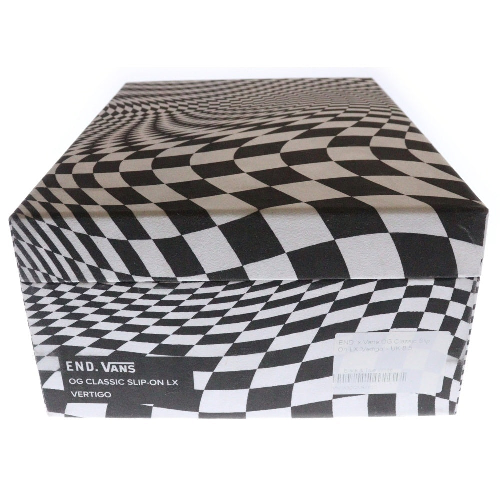 VANS(ヴァンズ) × END CLOTH VAULT OG CLASSIC SLIP-ON LX VERTIGO CHECKERBOARD エンド・クロージング ボルト クラシック スリッポン ローカットスニーカー VN0A32QNSZ620