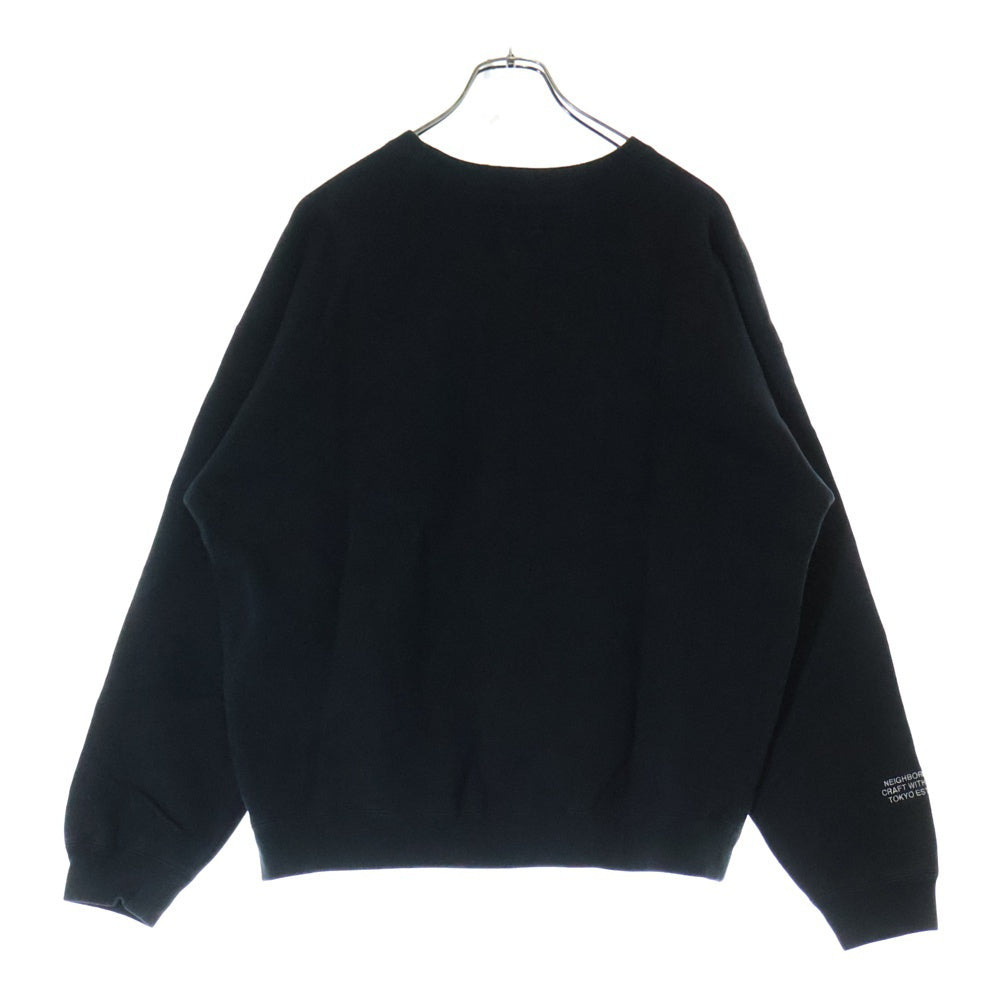 NEIGHBORHOOD(ネイバーフッド) 23AW PLAIN SWEATSHIRT プレーン クルーネック スウェットトレーナー ブラック 232FPNH-CSM01