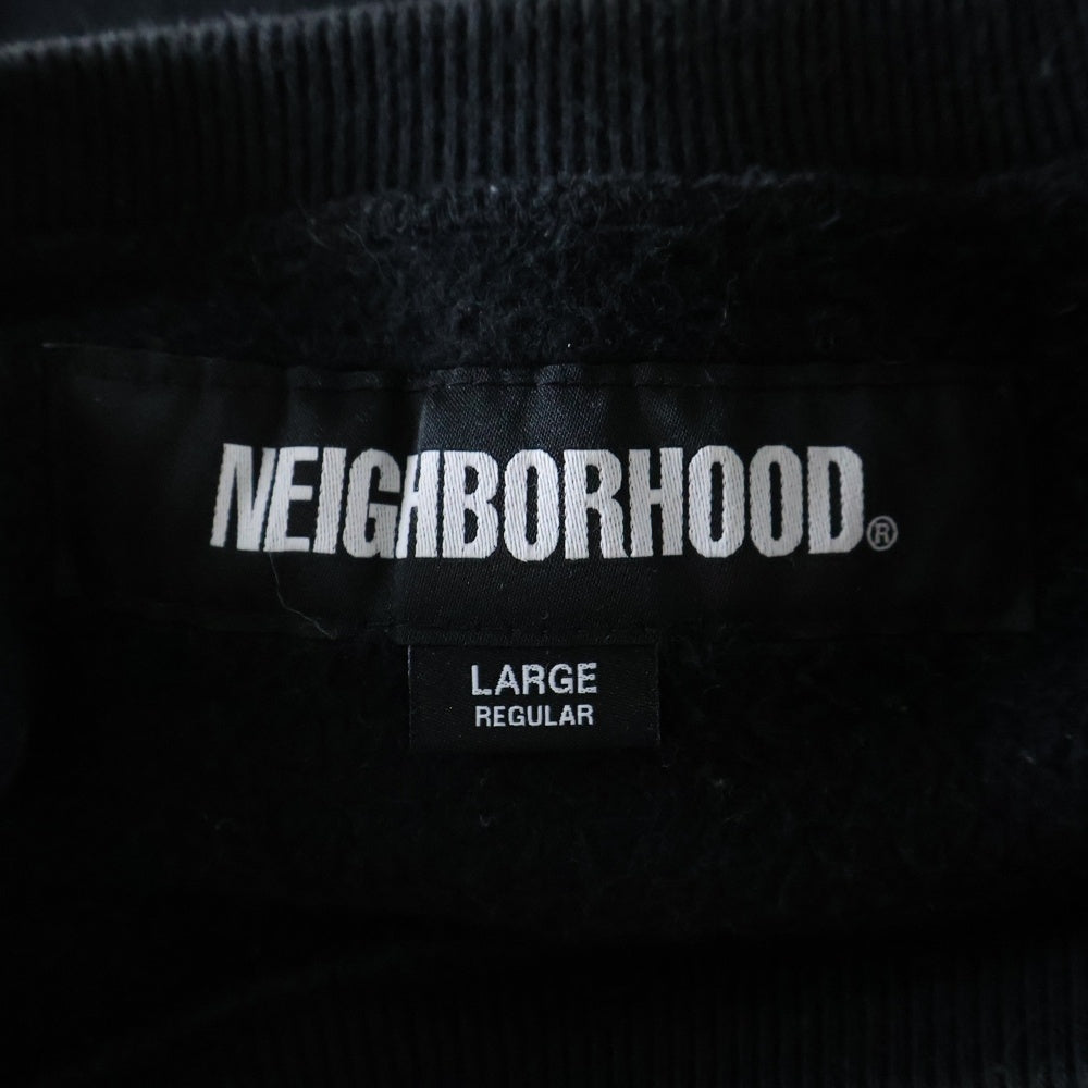 NEIGHBORHOOD(ネイバーフッド) 23AW PLAIN SWEATSHIRT プレーン クルーネック スウェットトレーナー ブラック 232FPNH-CSM01