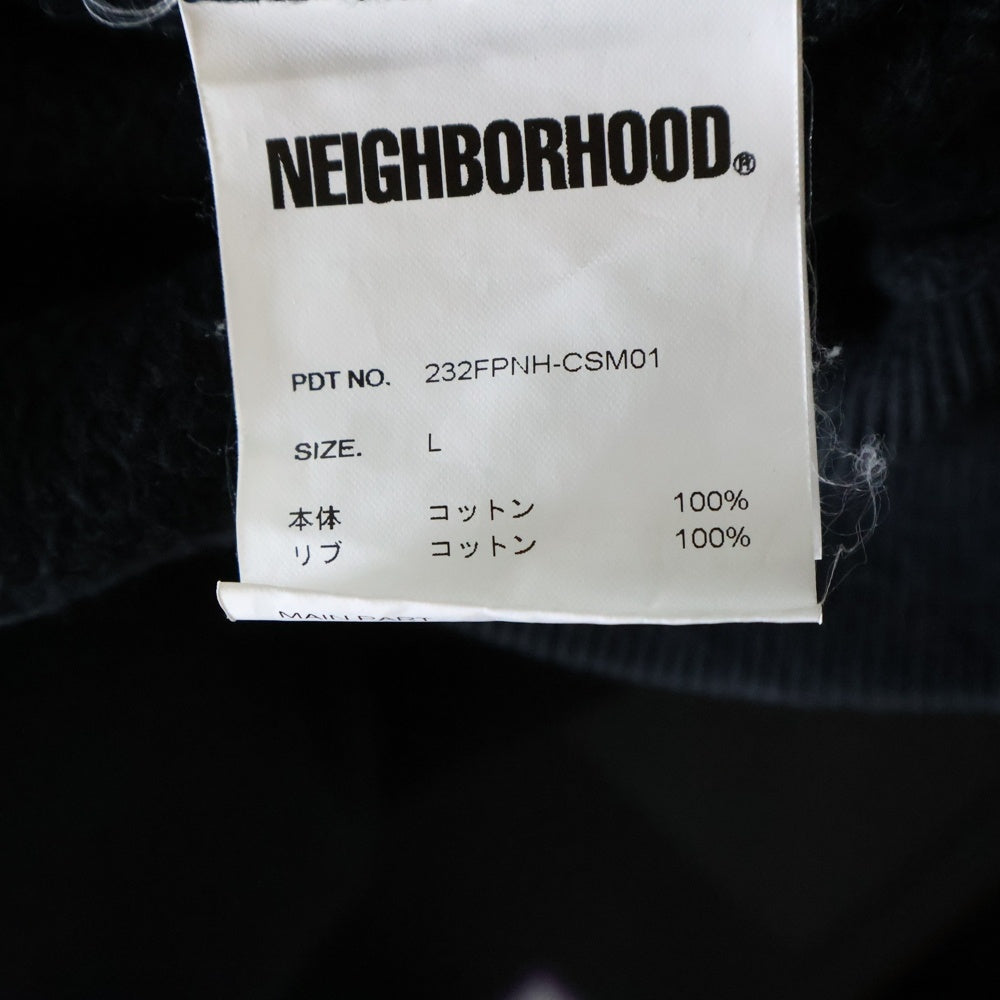 NEIGHBORHOOD(ネイバーフッド) 23AW PLAIN SWEATSHIRT プレーン クルーネック スウェットトレーナー ブラック 232FPNH-CSM01