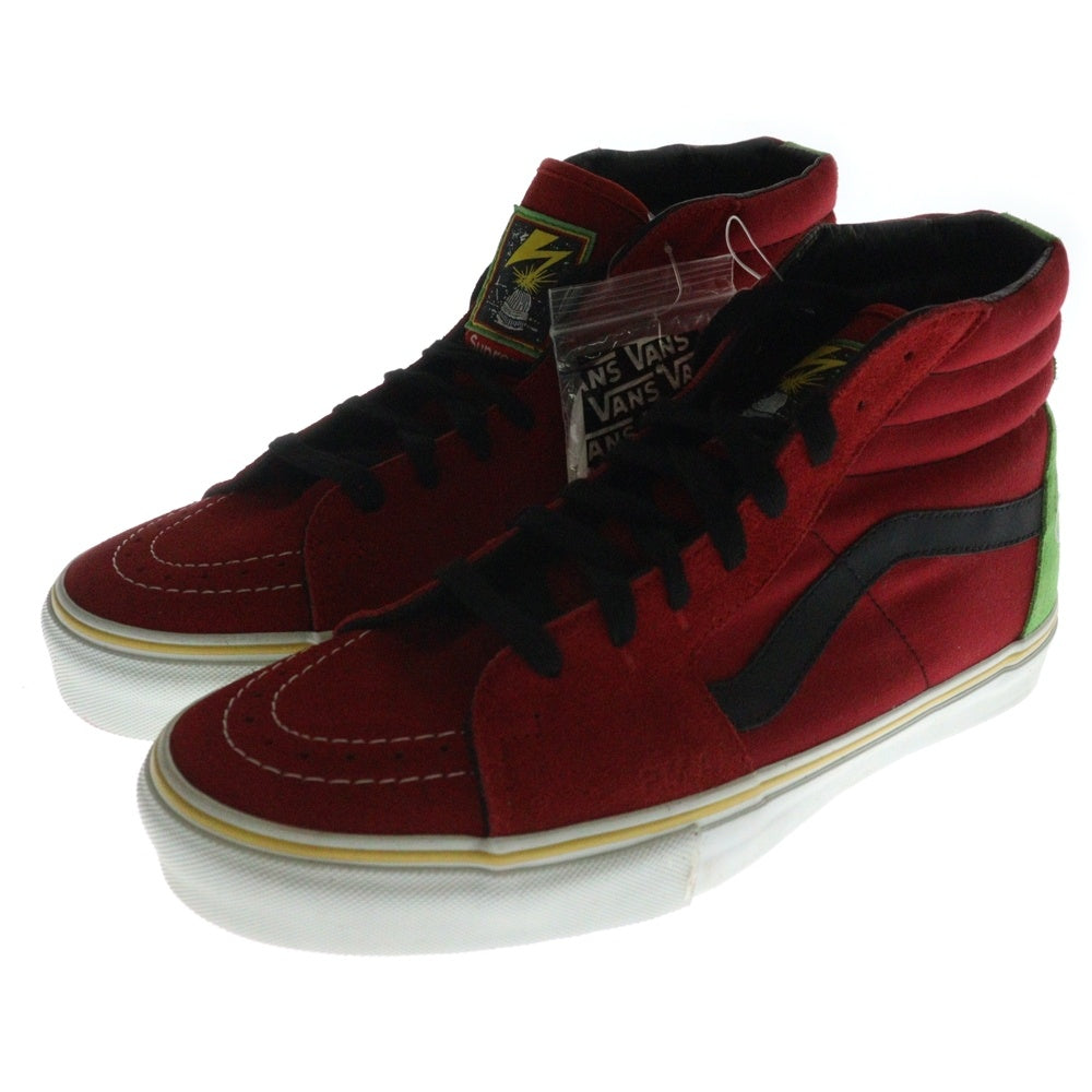 SUPREME(シュプリーム) 08SS × VANS Sk8-H Bad Brains Yellow バンズ スケート ハイ バッド ブレインズ イエロー ハイカットスニーカー レッド US10/28cm VN0FWQ2W7