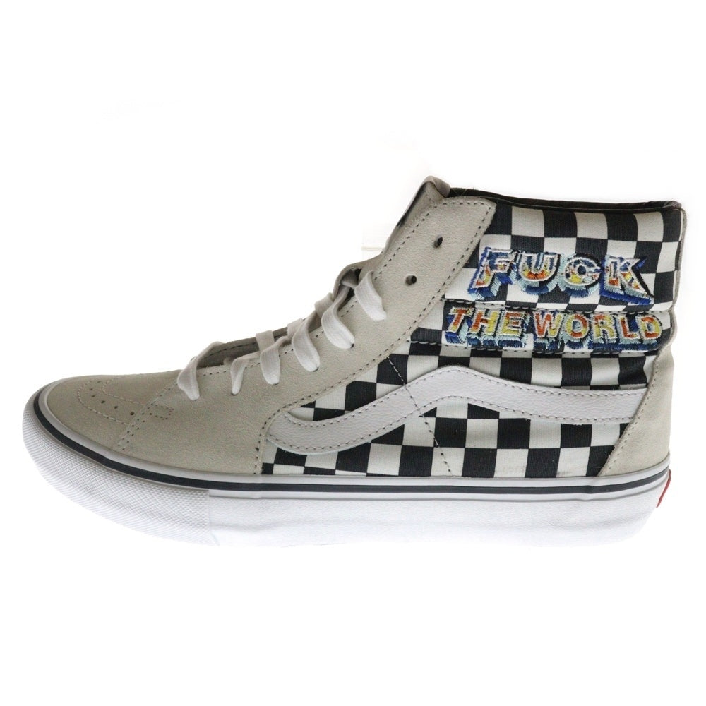 SUPREME(シュプリーム) 19AW × VANS FTW FUCK THE WORLD SK8-HI PRO バンズ ファックザワールド スケート ハイ プロ ハイカットスニーカー ホワイト US10/28cm VN0A45JDSY4