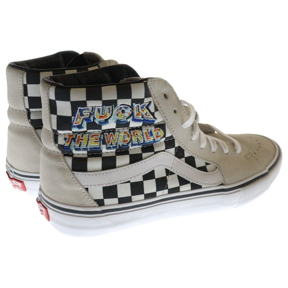 SUPREME(シュプリーム) 19AW × VANS FTW FUCK THE WORLD SK8-HI PRO バンズ ファックザワールド スケート ハイ プロ ハイカットスニーカー ホワイト US10/28cm VN0A45JDSY4