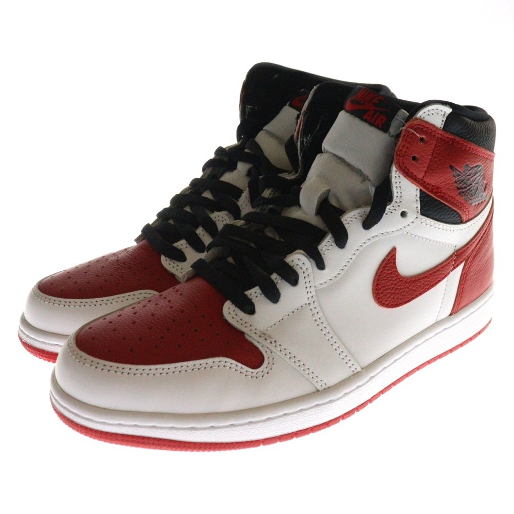 NIKE(ナイキ) AIR JORDAN 1 RETRO HIGH OG HERITAGE エアジョーダン1 レトロ ヘリテージ ハイカットスニーカー ホワイト/レッド US9.5/27.5cm 555088-161