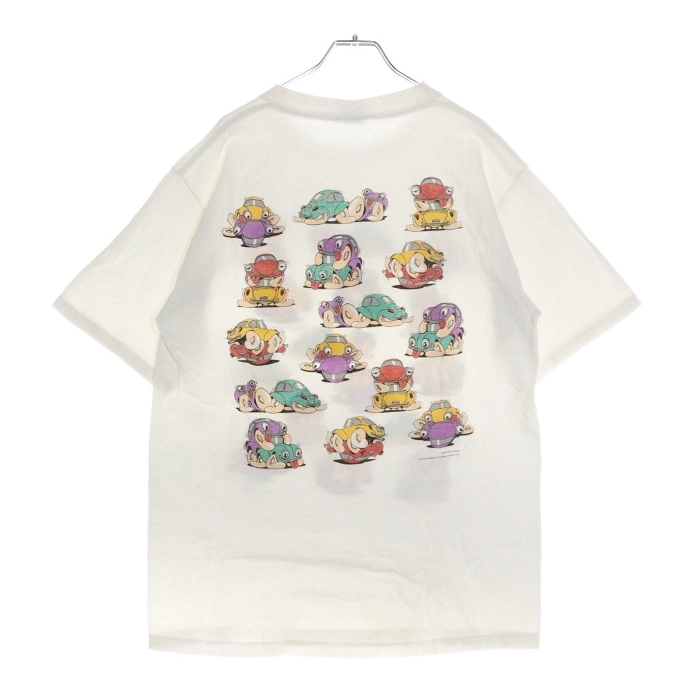 VINTAGE(ヴィンテージ) 90s 車 四十八手 フロントプリント 半袖Tシャツ カットソー ホワイト