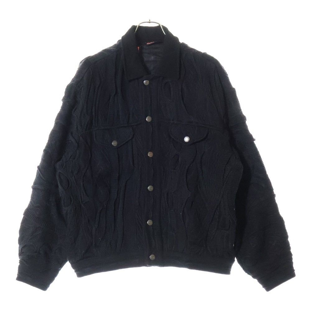 SUPREME(シュプリーム) 23SS × Coogi Trucker Jacket クージー 3Dニット トラッカー ジャケット ブルゾン ブラック