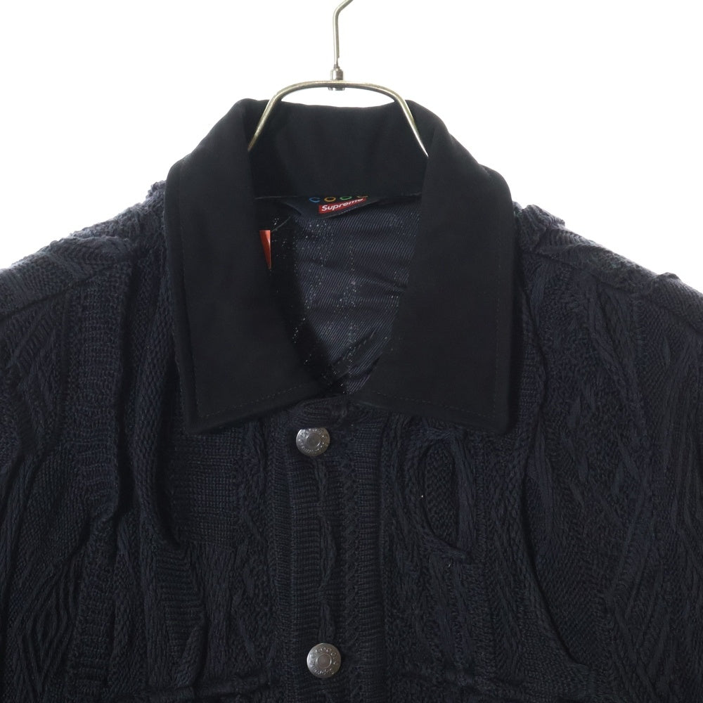 SUPREME(シュプリーム) 23SS × Coogi Trucker Jacket クージー 3Dニット トラッカー ジャケット ブルゾン ブラック
