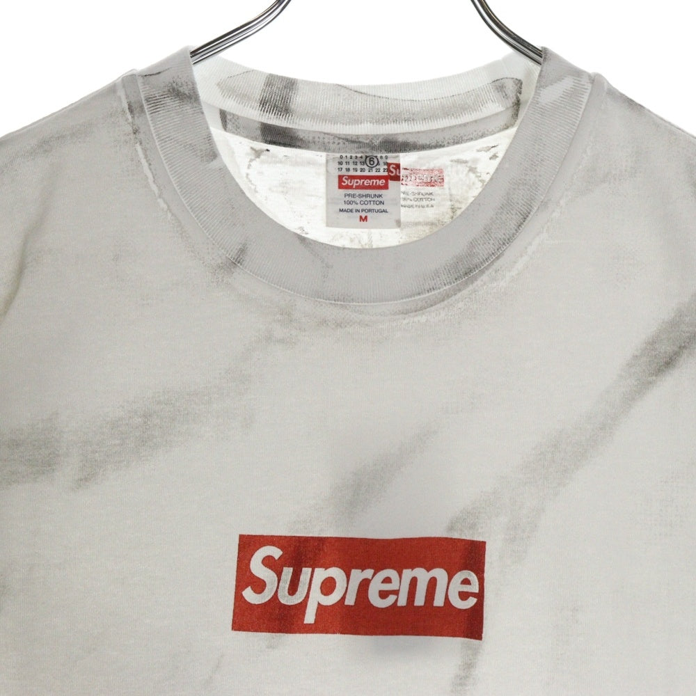 SUPREME(シュプリーム) 24SS ×MM6 Maison Margiela Box Logo Tee エムエムシックス メゾンマルジェラ ボックスロゴ プリント クルーネック 半袖Tシャツ カットソー ホワイト