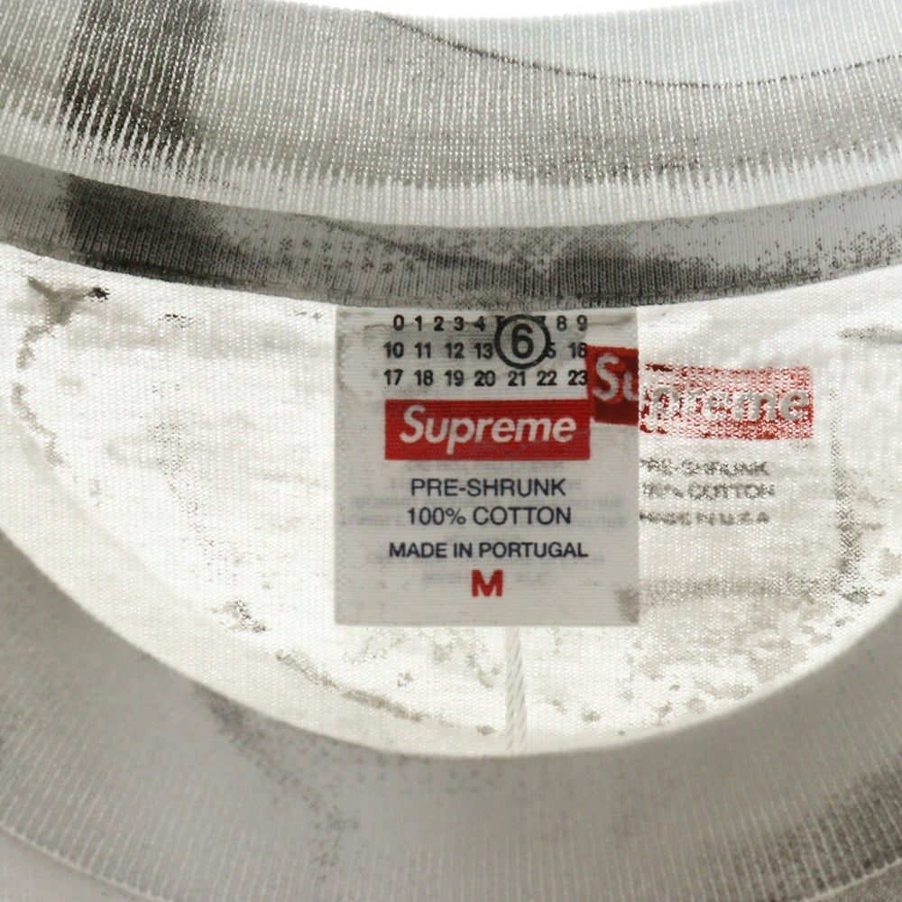 SUPREME(シュプリーム) 24SS ×MM6 Maison Margiela Box Logo Tee エムエムシックス メゾンマルジェラ ボックスロゴ プリント クルーネック 半袖Tシャツ カットソー ホワイト