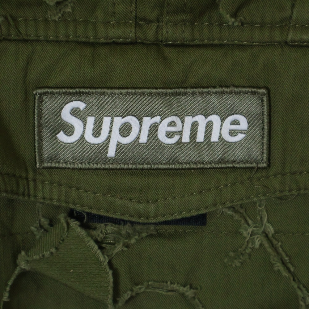 SUPREME(シュプリーム) 22AW Griffin Anorak グリフィン ダメージ加工 アノラック パーカー フーディ ジャケット カーキ