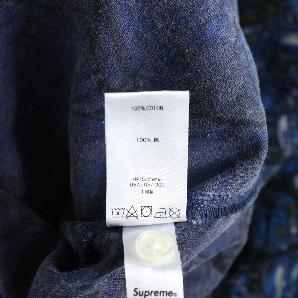 SUPREME(シュプリーム) 18AW Roses Couduroy Shirt ローズ コーデュロイ ボタンダウン 長袖シャツ ブルー