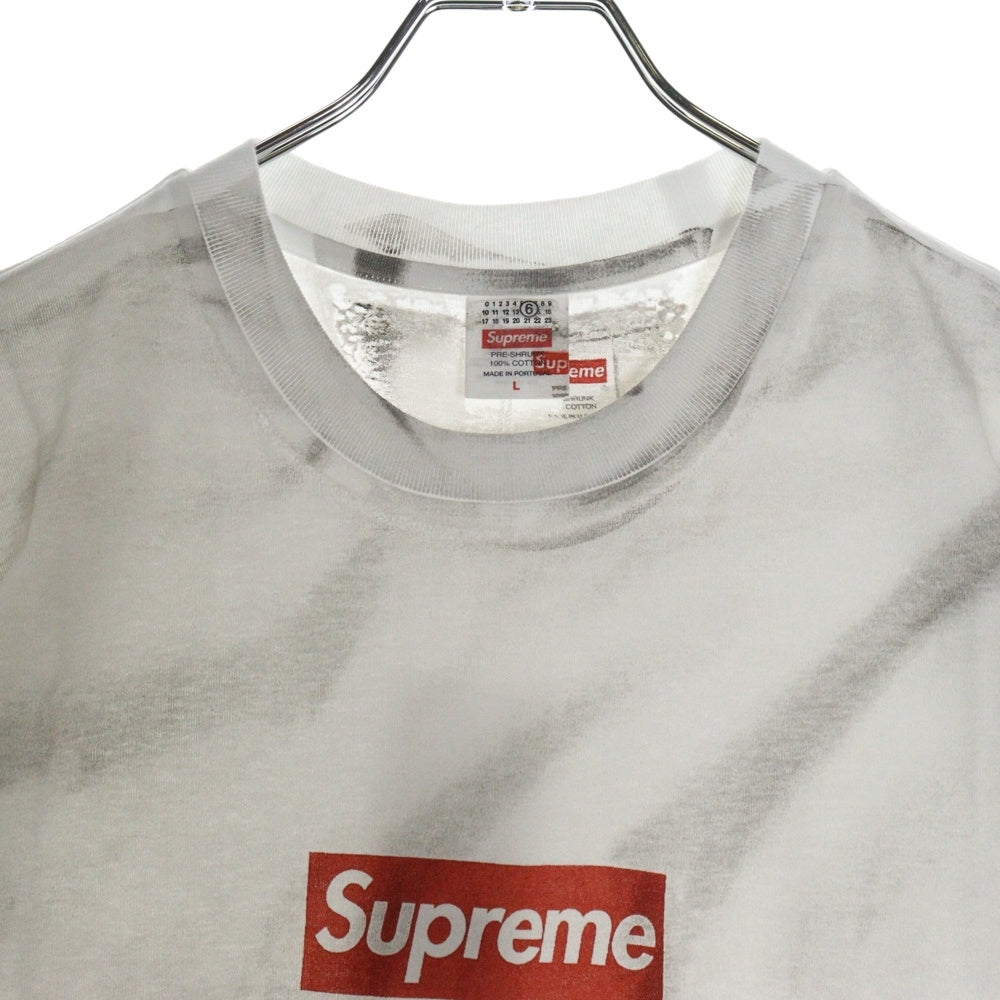 SUPREME(シュプリーム) 24SS ×MM6 Maison Margiela Box Logo Tee エムエムシックス メゾンマルジェラ ボックスロゴ プリント クルーネック 半袖Tシャツ カットソー ホワイト