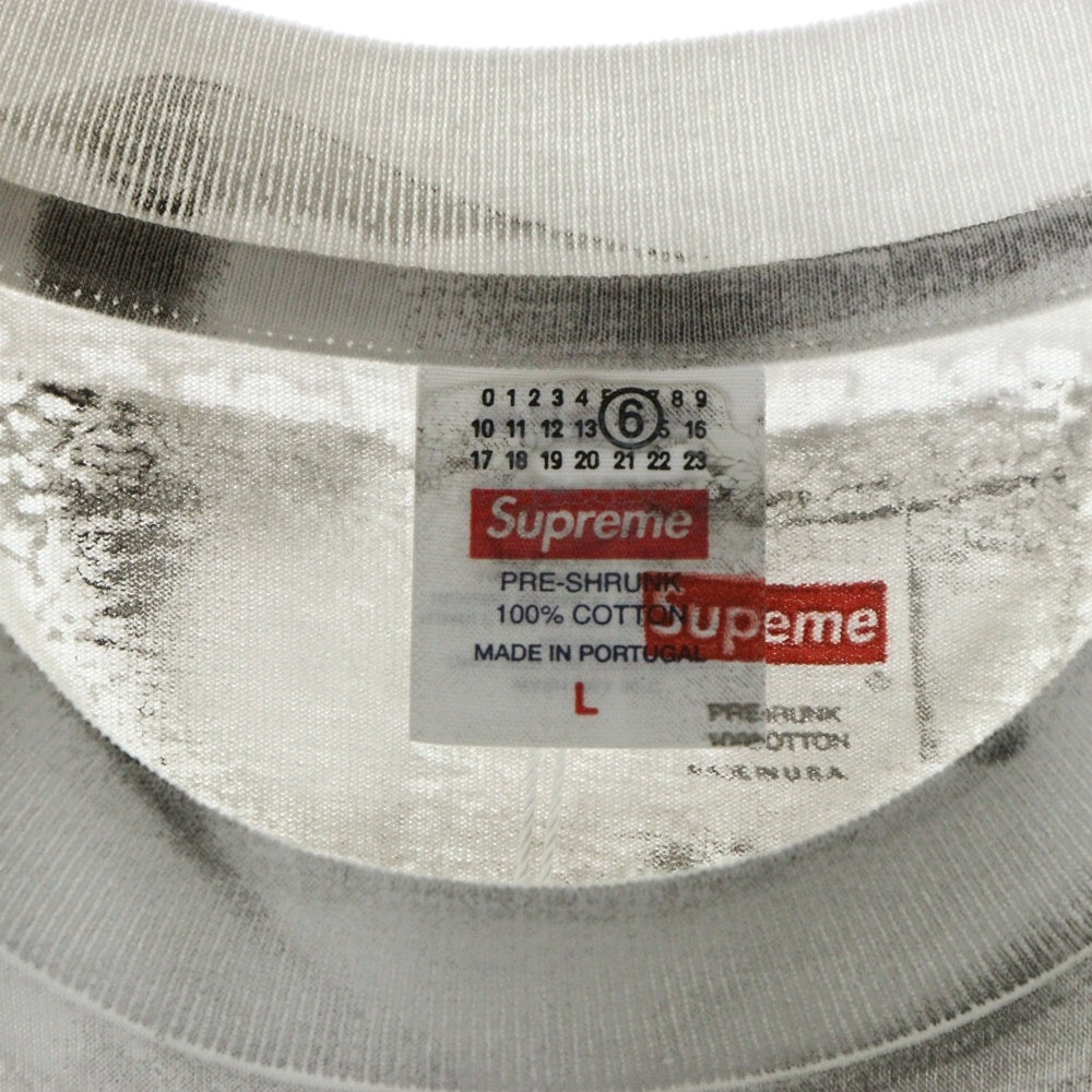 SUPREME(シュプリーム) 24SS ×MM6 Maison Margiela Box Logo Tee エムエムシックス メゾンマルジェラ ボックスロゴ プリント クルーネック 半袖Tシャツ カットソー ホワイト