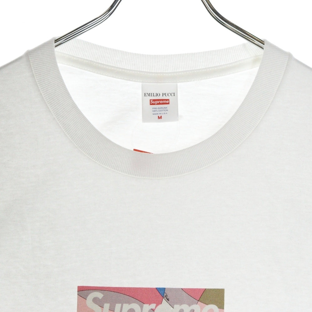 SUPREME(シュプリーム) 21SS × Emilio Pucci Box Logo Tee エミリオ・プッチ ボックスロゴ クルーネック 半袖Tシャツ カットソー ホワイト