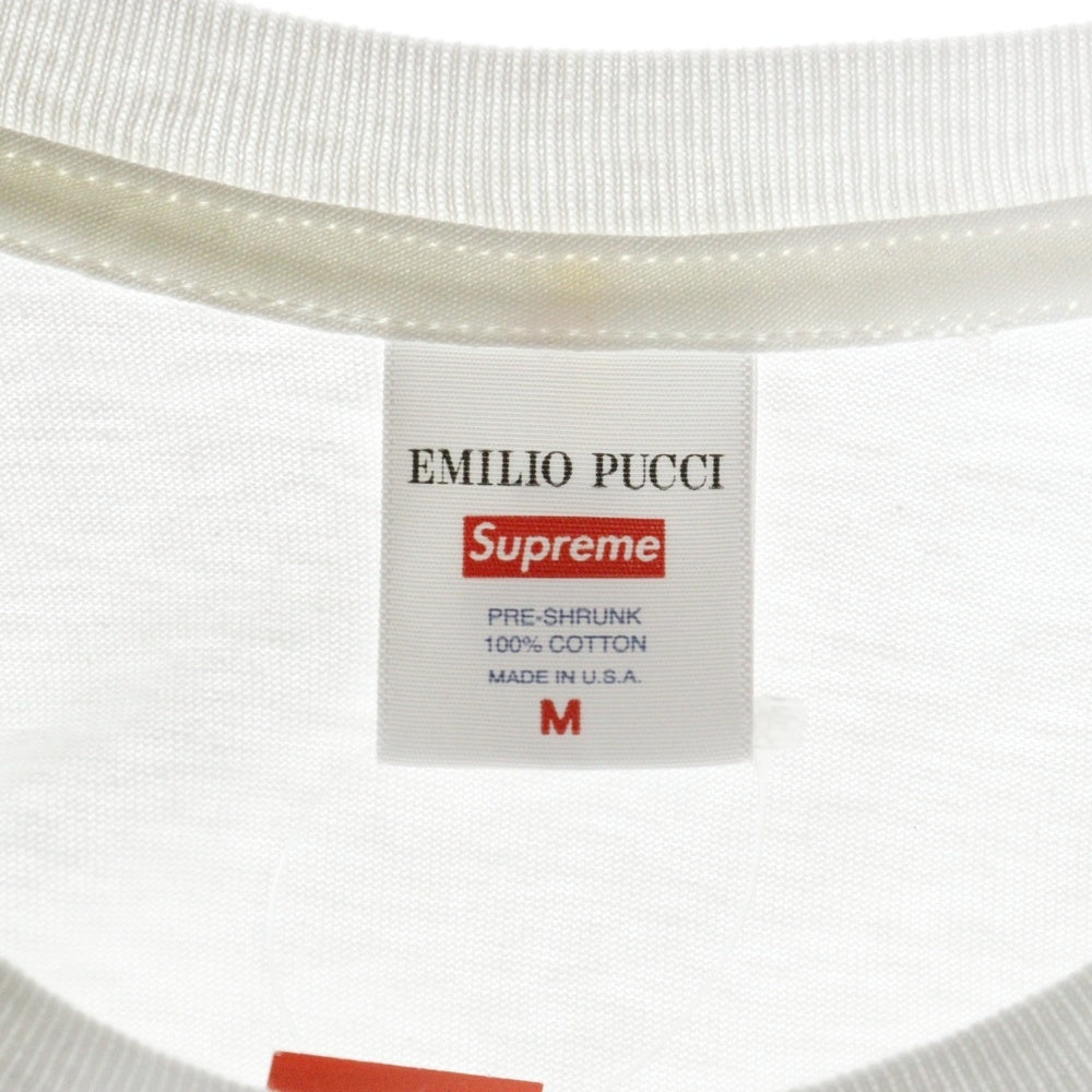 SUPREME(シュプリーム) 21SS × Emilio Pucci Box Logo Tee エミリオ・プッチ ボックスロゴ クルーネック 半袖Tシャツ カットソー ホワイト