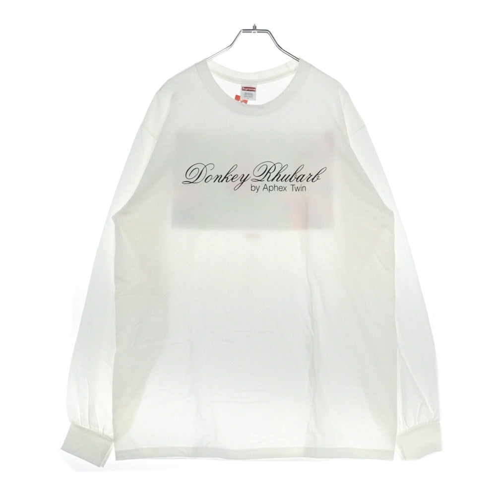 SUPREME(シュプリーム) 25SS Aphex Twin Donkey Rhubarb L/S Tee エイフェックス・ツイン ドンキー ルバーブ バックプリント クルーネック 長袖Tシャツ ホワイト
