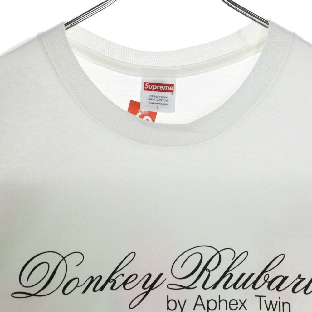 SUPREME(シュプリーム) 25SS Aphex Twin Donkey Rhubarb L/S Tee エイフェックス・ツイン ドンキー ルバーブ バックプリント クルーネック 長袖Tシャツ ホワイト