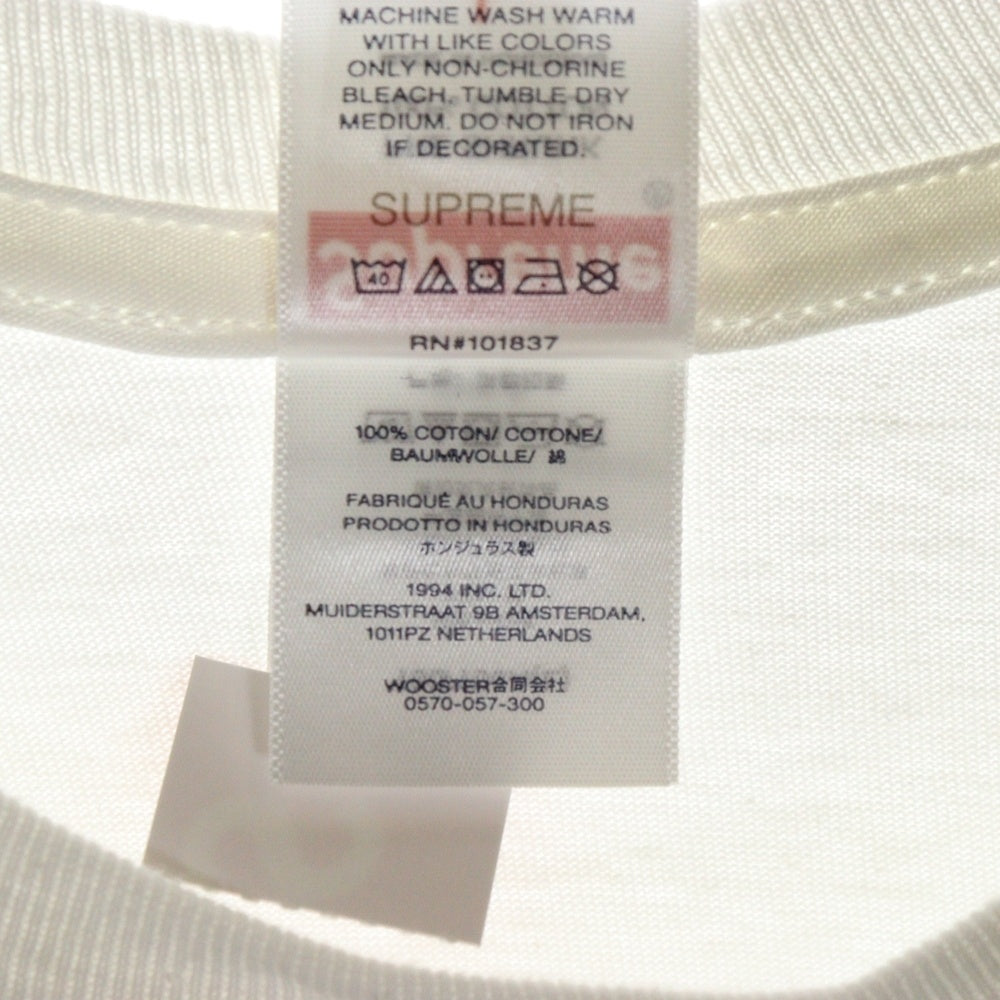 SUPREME(シュプリーム) 25SS Aphex Twin Donkey Rhubarb L/S Tee エイフェックス・ツイン ドンキー ルバーブ バックプリント クルーネック 長袖Tシャツ ホワイト