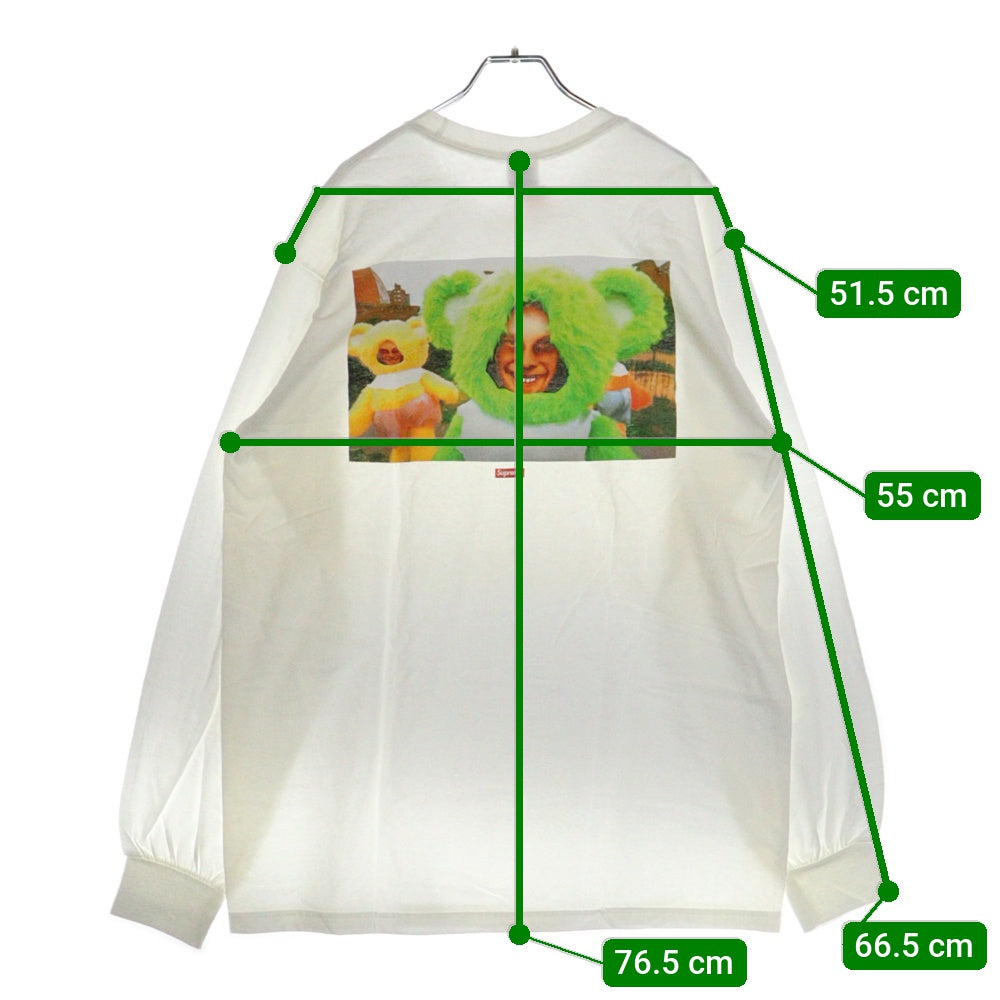 SUPREME(シュプリーム) 25SS Aphex Twin Donkey Rhubarb L/S Tee エイフェックス・ツイン ドンキー ルバーブ バックプリント クルーネック 長袖Tシャツ ホワイト