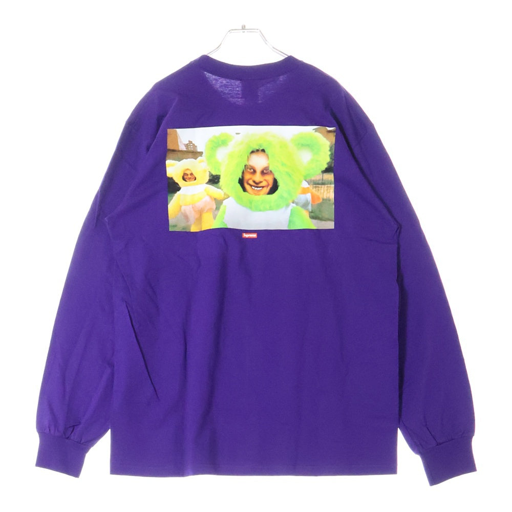SUPREME(シュプリーム) 25SS Aphex Twin Donkey Rhubarb L/S Tee エイフェックス・ツイン ドンキー ルバーブ バックプリント クルーネック 長袖Tシャツ パープル