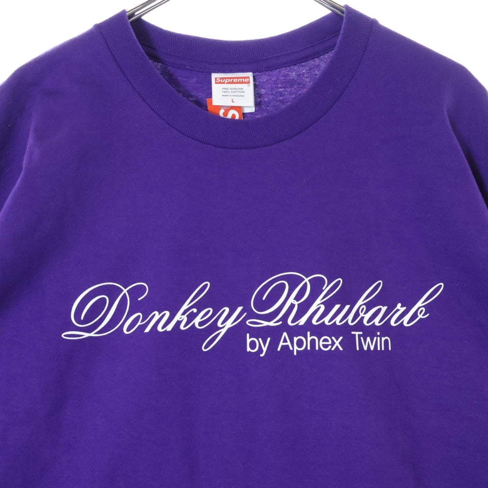 SUPREME(シュプリーム) 25SS Aphex Twin Donkey Rhubarb L/S Tee エイフェックス・ツイン ドンキー ルバーブ バックプリント クルーネック 長袖Tシャツ パープル