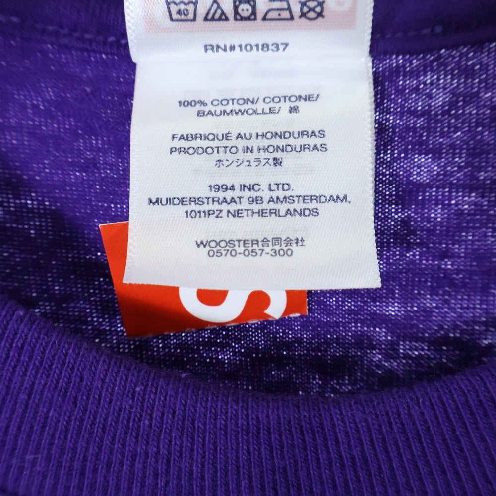 SUPREME(シュプリーム) 25SS Aphex Twin Donkey Rhubarb L/S Tee エイフェックス・ツイン ドンキー ルバーブ バックプリント クルーネック 長袖Tシャツ パープル