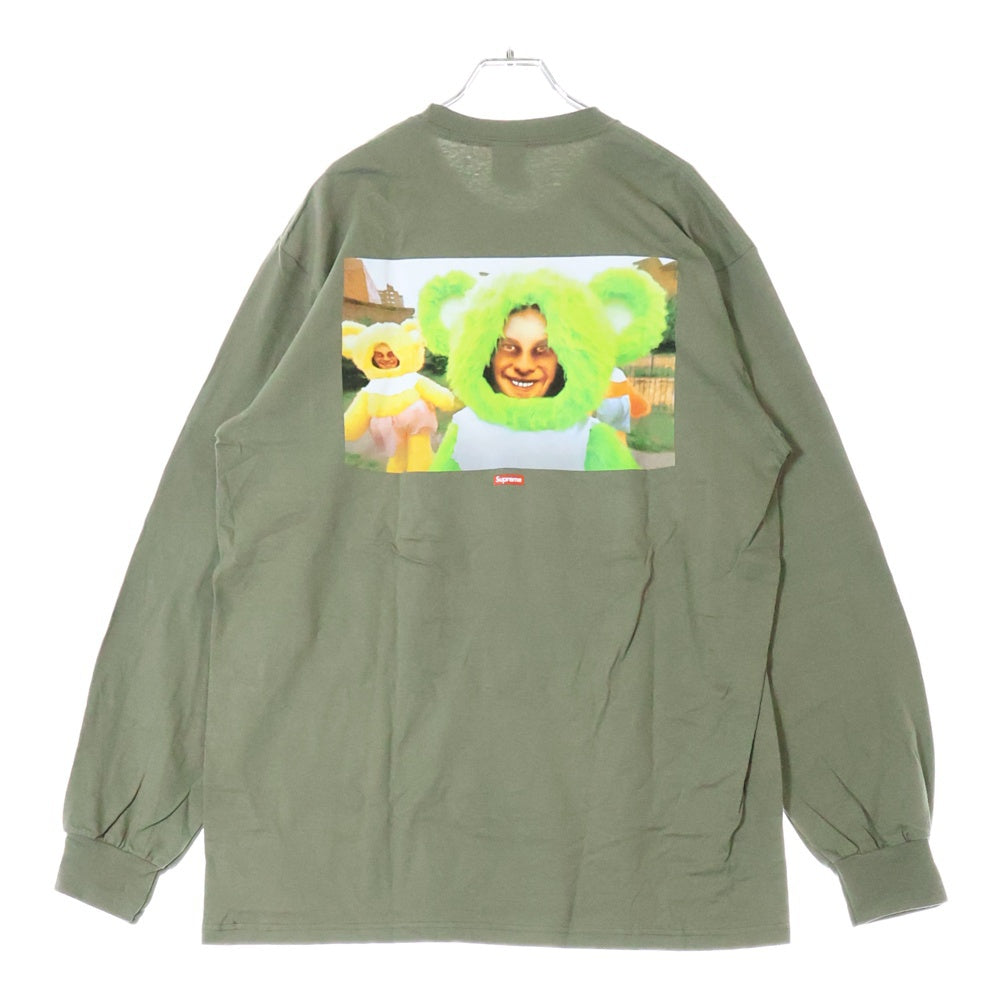 SUPREME(シュプリーム) 25SS Aphex Twin Donkey Rhubarb L/S Tee エイフェックス・ツイン ドンキー ルバーブ バックプリント クルーネック 長袖Tシャツ グリーン
