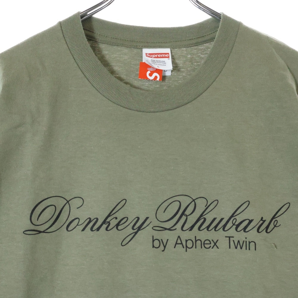 SUPREME(シュプリーム) 25SS Aphex Twin Donkey Rhubarb L/S Tee エイフェックス・ツイン ドンキー ルバーブ バックプリント クルーネック 長袖Tシャツ グリーン