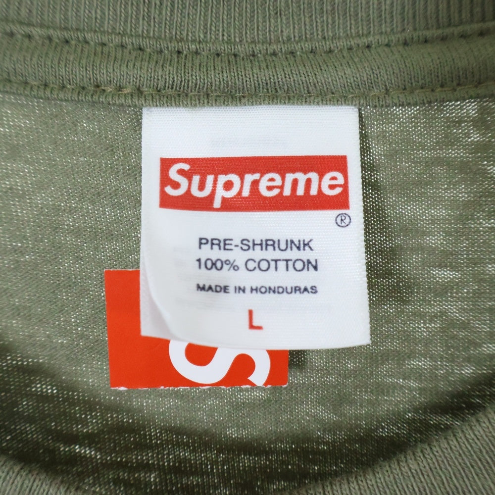 SUPREME(シュプリーム) 25SS Aphex Twin Donkey Rhubarb L/S Tee エイフェックス・ツイン ドンキー ルバーブ バックプリント クルーネック 長袖Tシャツ グリーン