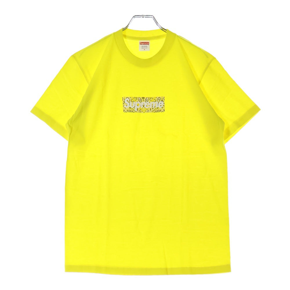 SUPREME(シュプリーム) 19AW Bandana Box Logo Tee バンダナ ボックスロゴ プリント クルーネック 半袖Tシャツ カットソー イエロー