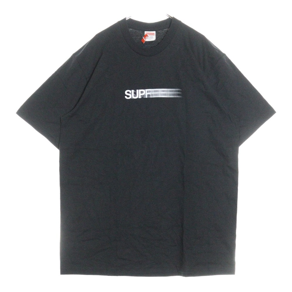 SUPREME(シュプリーム) 23SS Motion Logo Tee モーション ロゴ プリント クルーネック 半袖Tシャツ カットソー ブラック