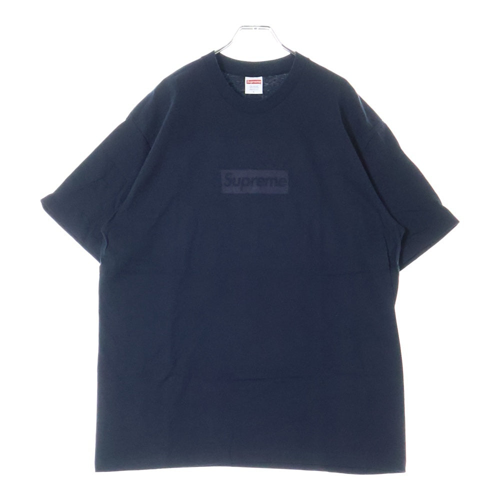 SUPREME(シュプリーム) 23SS Tonal Box Logo Tee トーナル ボックスロゴ プリント クルーネック 半袖Tシャツ カットソー ネイビー