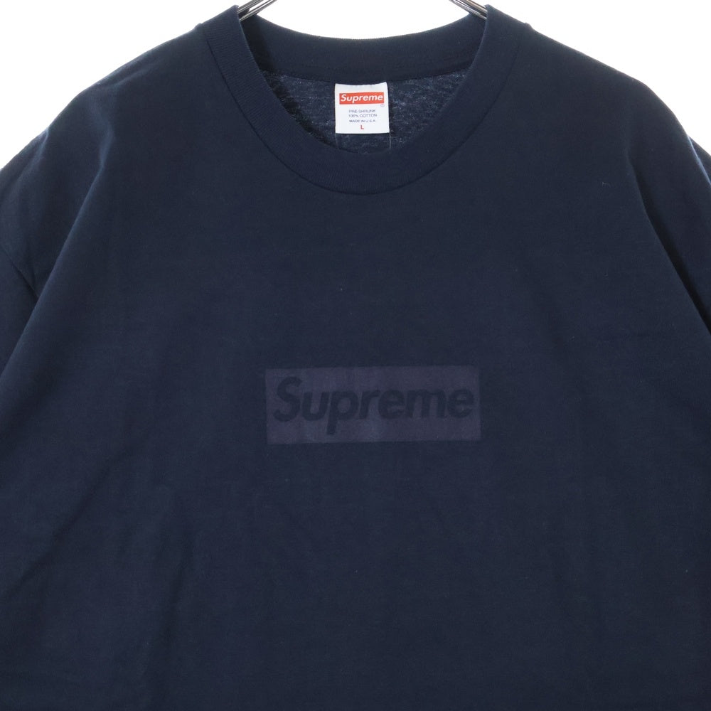 SUPREME(シュプリーム) 23SS Tonal Box Logo Tee トーナル ボックスロゴ プリント クルーネック 半袖Tシャツ カットソー ネイビー